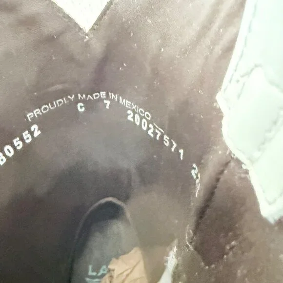 NEW Lane PLAIN JANE Hair on Hide Womens Cowboy Boots 7 Mid Calf Cowhide Western - Picture 9 of 11